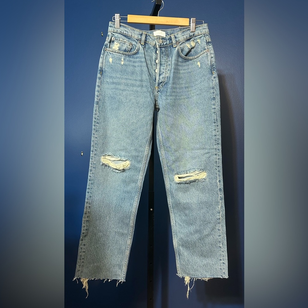 NWT Boyish Relaxed Light Blue Ripped Jeans - Picture 3 of 11